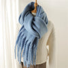 240x38cm Women's Cashmere Winter Scarf - Soft Warm Pashmina Wrap, Thick Long Shawl with Tassels, Elegant Poncho Blanket