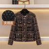 Retro Tweed Little Black Dress-style Women's Korean Design-Inspired Elegant Socialite Blazer For Spring Autumn