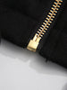 Chic Splicing Personalized Zippers Jacket For Women Lapel Collar Long Sleeve Loose Coat Female Autumn