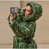 Printed Women's Winter Jacket Hooded Mid Length Padded Coat Belted Waist Padded Coat Vintage Leopard Print Winter Warm Wear