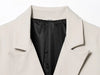 Women's Blazer Office Lady Long Sleeve Double-breasted Mid-length Casual Suit Coat Elegant Simple Stylish Outerwear