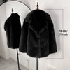Faux Fur Lapel Coat Women's Elegant Solid Loose Lace-Up Leisure Jacket Winter Female Keep Warm Fur Coat