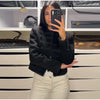 Spring Double Breasted Cardigan Jacket For Women Vintage Round Collar Cropped Coats Lady High Street Chic Outerwear