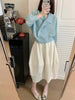 Pleated Cropped Blazer Women Batwing Sleeve Open Front Button Cardigan Jacket Elegant Office Casual Coat