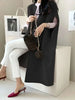 Spring Winter Woolen Women Coat Solid Elegant Vintage Thick Korean Batwing Style Chaqueta Mujer 2R8845