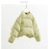 Collarless Short down Jacket, Petite Size, 90% White Duck down Puffer Jacket, Thickened Women's Coat