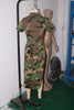 Street Camouflage Women High Side Slit Safari Maxi Long Skirt Suit + Shirt Dress Set Outfit Two 2 Piece Set