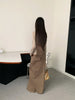 Wasteland Designer Long Dresses Women Winter Autumn Long Sleeve Maxi Dress Grey Khaki Knitted Dress Fall Clothes
