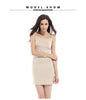 SuyaDrea Women's Silk Viscose Knit Slip Dress, Scoop Neck Spaghetti Strap Mini Underskirt, Lightweight Anti-Chafing Inner Dress