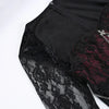 Elegant Mall Gothic Women Evening Dresses Grunge Aesthetic E-girl Velvet Midi Dress Lace Splice Sexy Split Alt Outfits