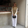 Black Stand Collar Trench Coat Women Casual Long Sleeve Single-breasted Loose Windbreaker Lady Autumn High Street Outwear