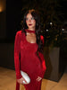 Velvet Scarf Solid Elegant Women Dresses Winter U Neck Long Sleeve Sheath Bodycon Hip Wrap Sexy Club Female Slim