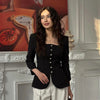 Satin Knot Button Short Coat Women Retro Full Sleeves Waist Cinching Single Breasted Coats Lady Spring Daily Wear