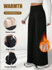 Plush Wide Leg Trousers Warm Winter High Waisted Straight Pants Outdoor Skiing Jogging Or Exercise Winter Women's Pants & Capris