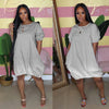 European and American Product, Oversized Women's Clothing, Casual Gradient Dress
