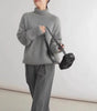 Autumn and Winter Thick Cashmere Sweater Women High Neck Pullover Sweater Warm Loose Knitted Base Sweater Jacket Tops