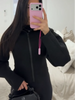 Casual Women's Waist Cinched Cropped Jackets Lapel Zipper Puff Sleeve Female Coats Spring Lady Commute Outwear