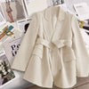 Elegant Blazer Woman Spring Solid Color Tie Suit Jacket Temperament Korean Version of The Casual Suit Woman Clothing