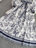 Spring Auutmn Elegant Long Dress Women Turn Down Collar Print A-line Party Dresses Vintage Long Sleeve Floral Long Robe Vestidos