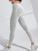 Women High Waist Seamless Yoga Pants Letter Sand Washed Hip Lifting Tight Waist Exercise Outdoor Sports Leggings