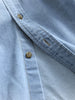 Women's Same Solid Color Lapel Pocket Medium and Long Loose Coat Long Sleeve Casual Denim Shirt