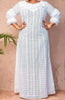 Elegant African Elegant Dresses for Women White Hollow Out Muslim Abayas Dashiki Robe Kaftan Long Maxi Dress M-5XL