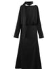 Scarf Solid Elegant Maxi Dresses Women Spring V Neck Long Sleeve Club Party Long Dress Female Chic Slim Fit Dresses