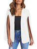 Spring and Autumn Leaderless Design Cape Suit Jacket Office Casual Loose Top Cape Collar Open Sleeve Cape Women's Jacket