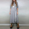 Long Sleeve Patchwork Sweater Maxi Dress, Women Autumn Stand Collar Casual Party Dress, Elegant Ladies Dress Sets