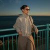 Checkered Women Short Trench Coat Lapel Double‑Breasted Belted Waist Jacket Autumn Retro Lady Outerwear