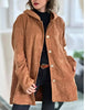 Women's outerwear top autumn hooded loose fitting women's corduroy casual jacket