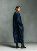 Satin Oversized Shirt Maxi Dress Lapel Collar V Neck Pockets Loose Flowy Minimalist Elegant Daily Casual Dress for Women