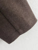 Brown Zipper Woolen Jacket For Women Elegant Lapel Long Sleeve Short Coats Vintage Autumn Lady Street Outerwear