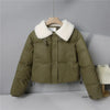 Women's Down Cotton Jacket Korean Thick Lapel Ladies Winter Parka Coat Loose Lambswool Sense of Design Female Outerwear