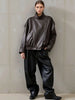 Autumn Women Turtleneck Faux Leather Jacket Vintage Long Sleeve Zipper Motorcycle Jackets Female Streetwear Chic Coat