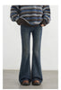 Women Jeans High Waisted Slightly Flared Slim Female Denim Pants Blue Ladies Trousers Autumn Winter