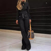 Chic Y2K Breasted High Waist Jeans Women's Bell-Bottom Denim Pants Trousers Streetwear Casual Denim Pants Jeans