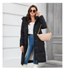 Women Winter Coat Long Thick Parkas Zip Up Warm Female Outwear Slant Pocket Drawstring Hem Women's Jackets 1107