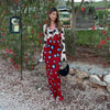 Contrast Polka Dot Sheer Short Dress Women Chic Lapel V-neck Long Flare Sleeves With Wrap Tie Dresses Layered Daily Ootd Styling
