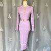 Autumn Winter Women Knitted Dress Brand O-neck Buttons Bodycon Sweater Dress with Belt Lady Office Dress