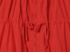 Women's Jacket Autumn Red Long-Sleeve Drawstring Decorative Festive Hoodie Zipper Cardigan Casual Versatile