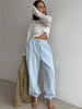 Autumn Women's Gray Sports Pants with Elastic 80% Cotton Jogging Vintage Classic Brown Sweatpants for Women