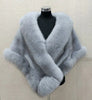 White Fur Shawl Women's Jacket Autumn Winter Faux Mink Fox Fur Dress Cheongsam Cloak Coats Thicken Warm Short Outwear