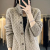 Autumn Winter Cardigan Jacket Women Long Sleeve Loose Casual All-match Knitted Warm Sweater Coat Female Tops Ladies