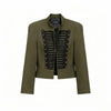 Women Vintage Slim Jacket Spring Women Trends Elegant Napoleon Jackets Ladies High Street Chic Shoulder Padded Blazer