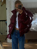 Stand Collar Layered Zipper Cotton Jacket Woman Loose Solid Color Long Sleeves Casual Coat Versatile Street Women's Warm Jackets
