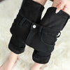 Women's Winter Fleece Warm Jeans Retro Elastic Thickened Comfortable Straight Korean Casual Female Velvet Denim Pants