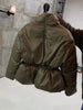 Thick Women's Cotton Coat High Collar Full Sleeve Zipper Elastic Lace Up Loose Warm Female Coats Autumn Winter Lady Jacket