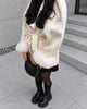 Fox Fur Wool Overcoat Women's Short Coat Office Lady Elegant Double-sided Woolen Coat Cardigan Jackets Loose Wool