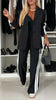 Female Office Blazer 2 Piece Sets Autumn And Winter Long Sleeves Suit Women's Suit Pimp Stitching Pants Pocket Suit